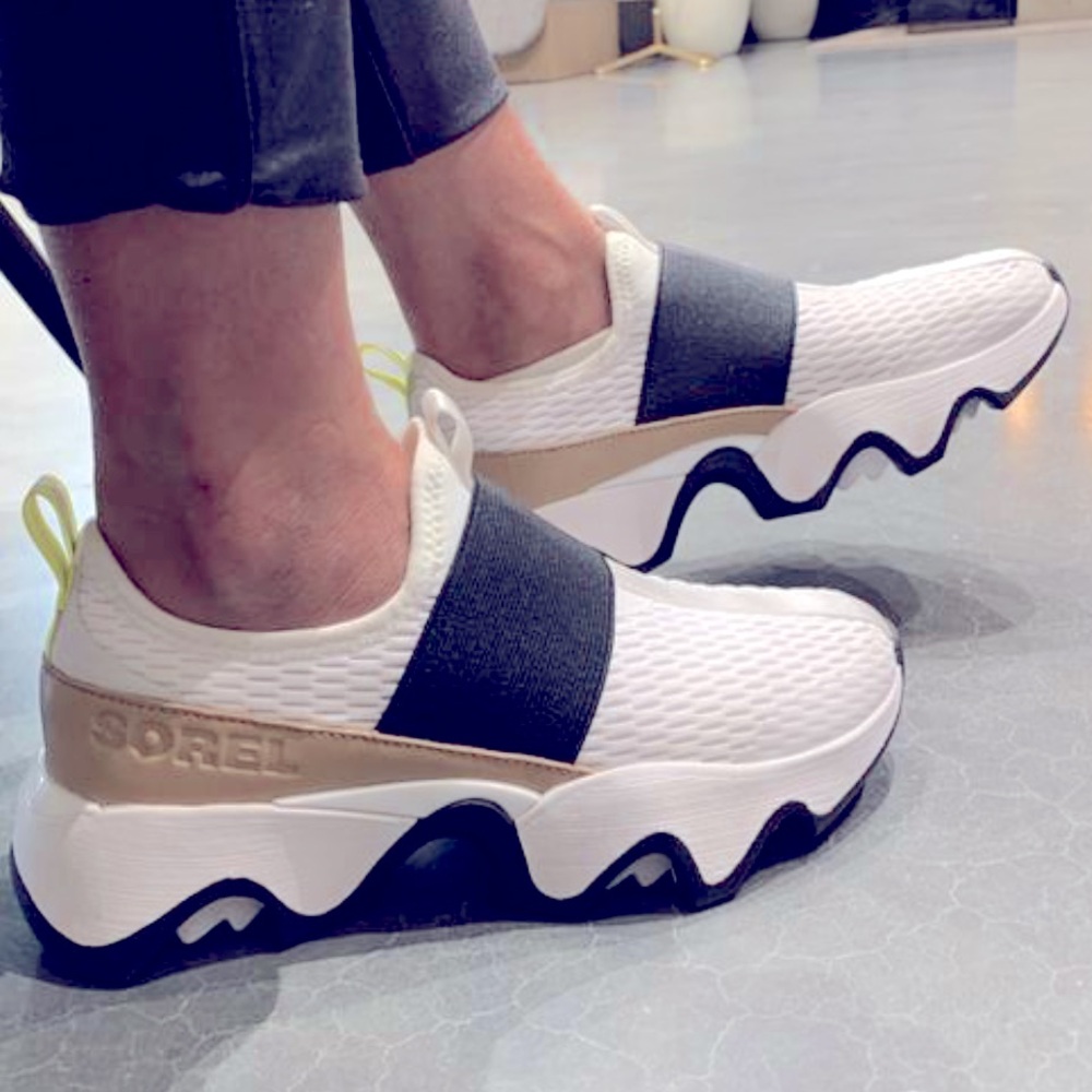 Sorel White and Black Athletic Shoes